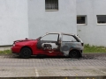 Lubin Sztukowskiego, spalony samochód (1)