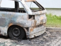 Lubin Sztukowskiego, spalony samochód (2)