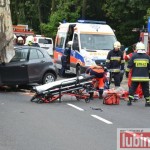 Wypadek na trasie Polkowice Lubin