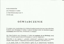 Rodzice proszą o rzetelność