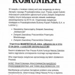 Załoga PeBeKa będzie manifestowała