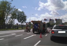 Malują pasy w godzinach szczytu