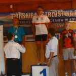 Kolarz amator na pierwszym miejscu