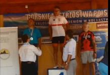 Kolarz amator na pierwszym miejscu