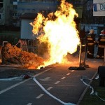 Pożar gazociągu na Wyżykowskiego