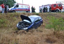 Wjechała do rowu na K3