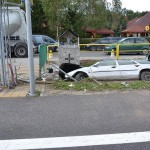 Wiał przed policją i wjechał do rowu