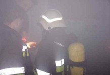 Spłonął strop budynku