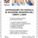 Druga edycja Akademii Senioralnej Gminy Lubin