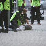 Zrobiła się zadyma, bo na stadion zabrał narkotyki