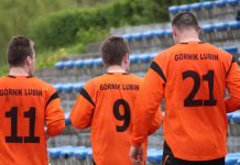 Ciężki mecz Górnika Lubin z Czarnymi Dziewin – FOTO