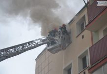 Pożar mieszkania na ul. Traugutta – Video