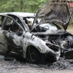 Na DK3 spłonął samochód – FOTO