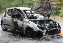 Na DK3 spłonął samochód – FOTO