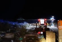 Nocny pożar miejskiego składowiska odpadów