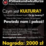 Czym jest kultura? Nagraj 50 sekund filmu i zgarnij 2 tys.zł