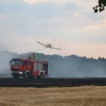 Ogień wybuchł od kombajnu