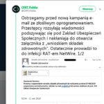 ZUS ostrzega –  oszuści wysyłają groźny wirus