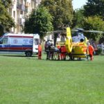 Śmigłowiec LPR zabrał potrąconego rowerzystę