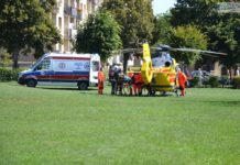 Śmigłowiec LPR zabrał potrąconego rowerzystę