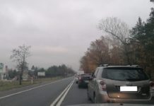 Awaria szlabanu. Wjazd do Lubina i wyjazd mocno utrudnione