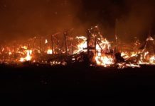 Pożar dawnego kurnika w Zaborowie