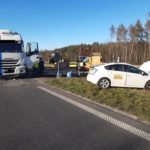 Mistrz kierownicy w taksówce. Chciał zawrócić na S3