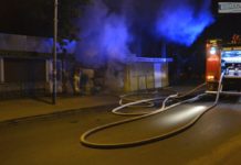 Pożar na targowisku w Ścinawie