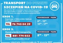 Darmowy transport do punktu szczepień