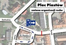 Zmiana organizacji ruchu na Placu Piastów w Polkowicach