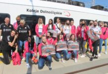 Mistrzynie Polski z Lubina z Kolejami Dolnośląskimi na trasie