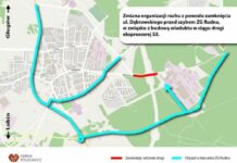 Odcinek ul. Dąbrowskiego wyłączony z ruchu