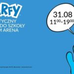 Smerfy w Galerii Cuprum Arena na powitanie szkoły