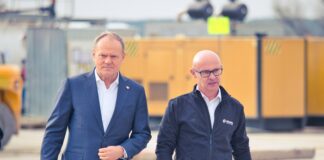 Premier Tusk z wizytą na miejscu budowy najgłębszego szybu górniczego w Polsce